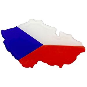 Carte autocollante en 3D de la République tchèque
