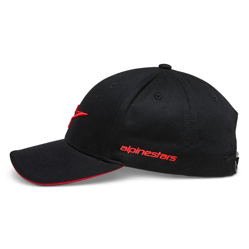 Casquette Alpinestars Rostrum noir et rouge