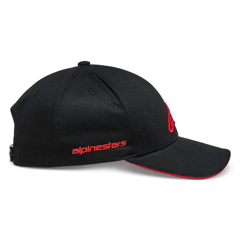 Casquette Alpinestars Rostrum noir et rouge