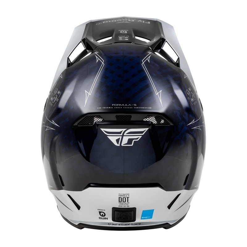 Casque de motocross FLY Racing Formula S Carbon bleu-argenté