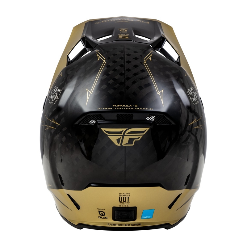 Casque cross FLY Racing Formula S Carbon noir-or