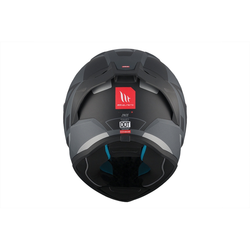 MT Stinger 2 Solid Zivze Black-Grey Matte Integral Motorcycle Helmet soldes