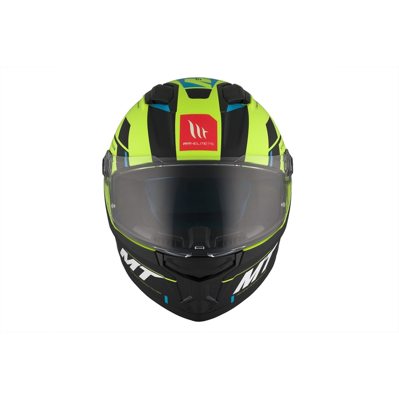 MT Stinger 2 Solid Zivze fluo green-black-blue matt integral motorcycle helmet