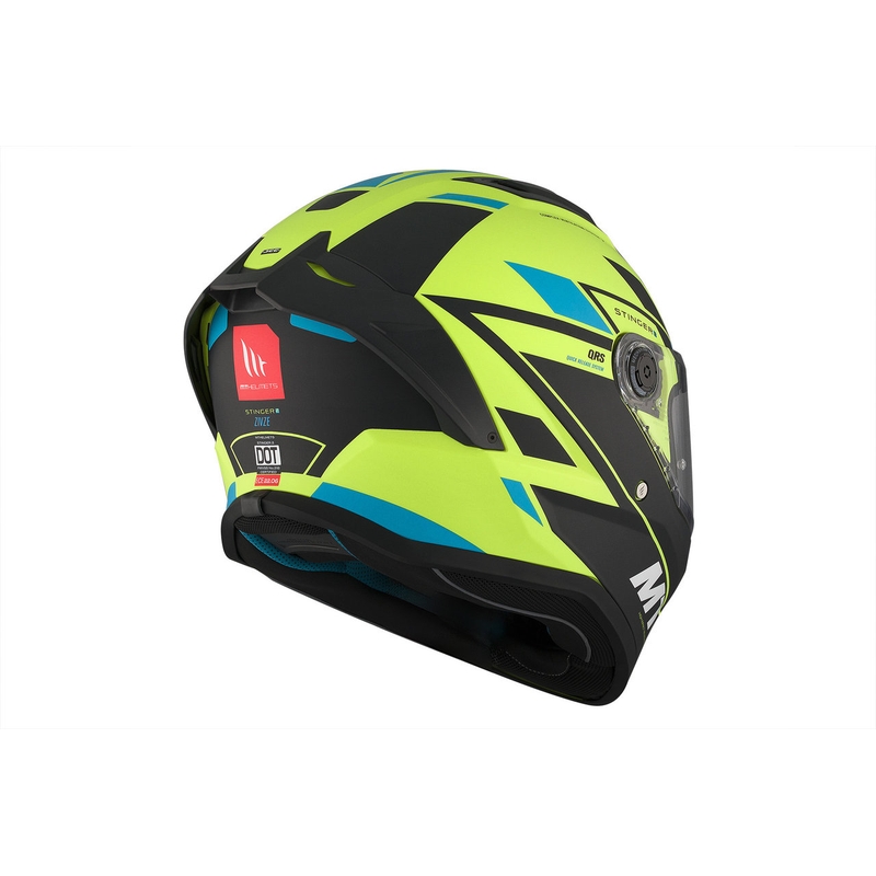 MT Stinger 2 Solid Zivze fluo green-black-blue matt integral motorcycle helmet