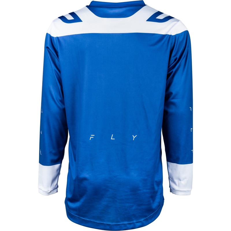 Maillot de motocross FLY Racing F-16 2024 bleu et blanc