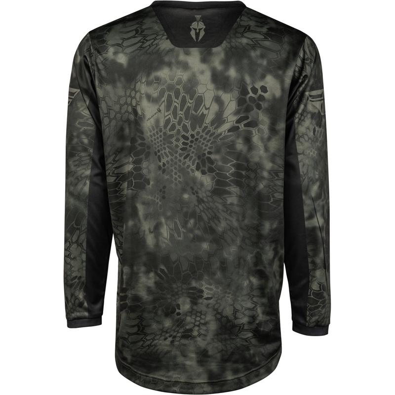 Maillot de motocross FLY Racing F-16 Kryptek 2024 gris-noir