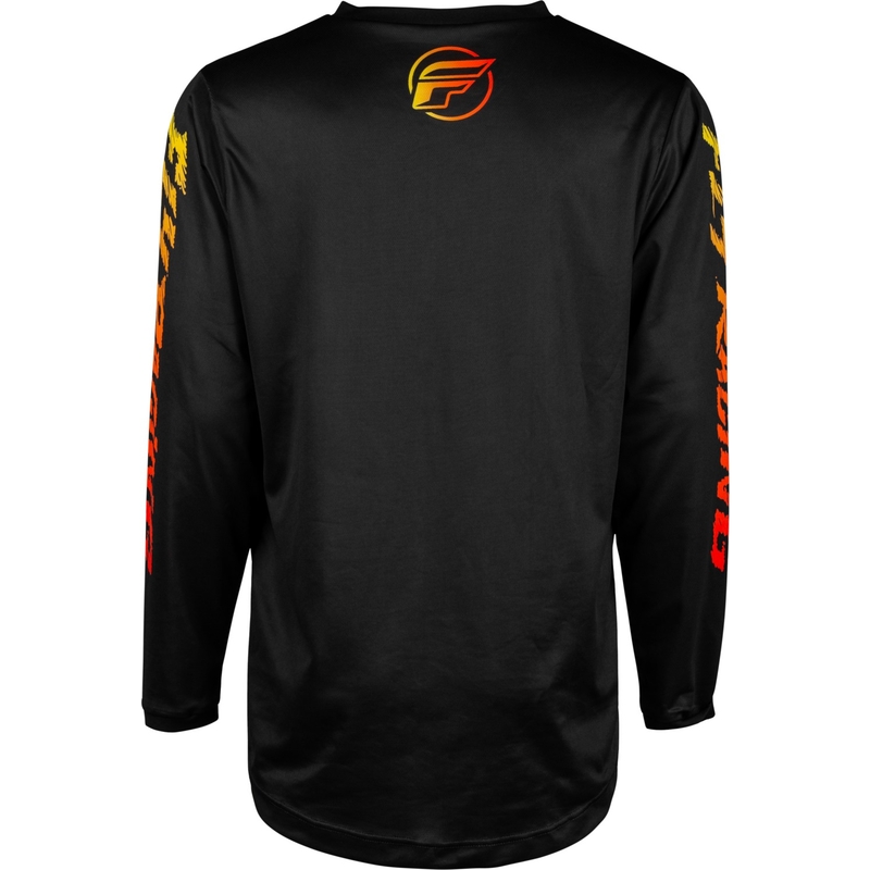 Maillot motocross enfant FLY Racing F-16 2024 noir-jaune-orange