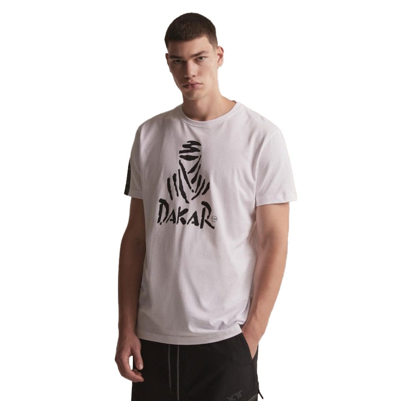 T-shirt DAKAR DKR Logo 123 blanc soldes