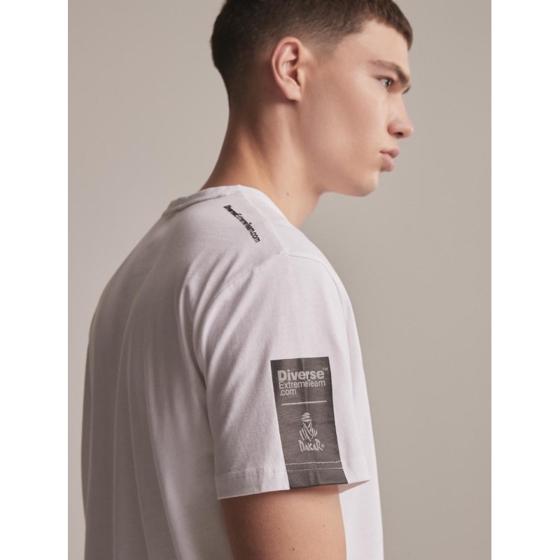 T-shirt DAKAR DKR Logo 123 blanc soldes