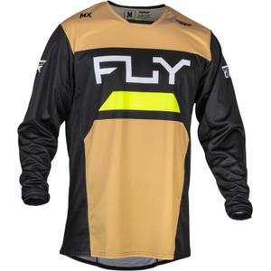 Maillot de motocross FLY Racing Kinetic Reload 2024 jaune-noir-jaune fluo