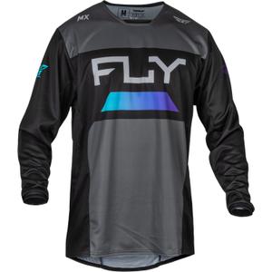 Maillot de motocross FLY Racing Kinetic Reload 2024 gris-noir-bleu soldes