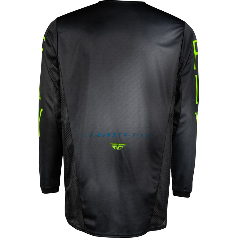 Maillot motocross enfant FLY Racing Prodigy noir-vert fluo-bleu