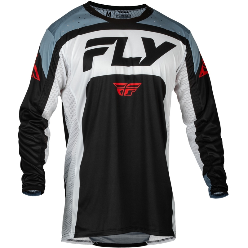 Maillot de motocross FLY Racing Lite 2024 noir-blanc-gris