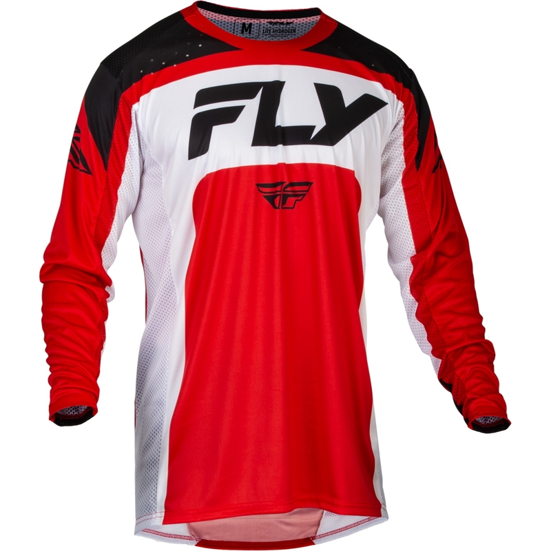 Maillot de motocross FLY Racing Lite 2024 rouge-blanc-noir soldes