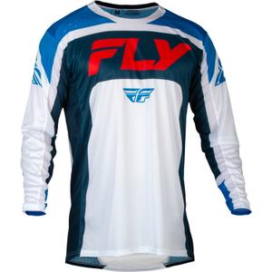 Maillot de motocross FLY Racing Lite 2024 rouge-blanc-bleu soldes
