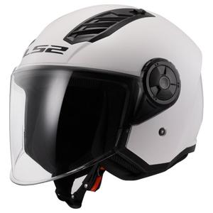 Casque moto ouvert LS2 OF616 Airflow II Solid Gloss White