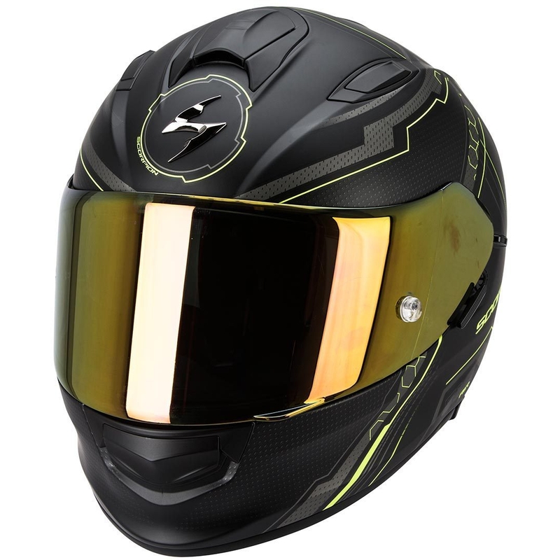 Integrální přilba na motorku Scorpion EXO-510 Air Sync černá matná-fluo žlutá