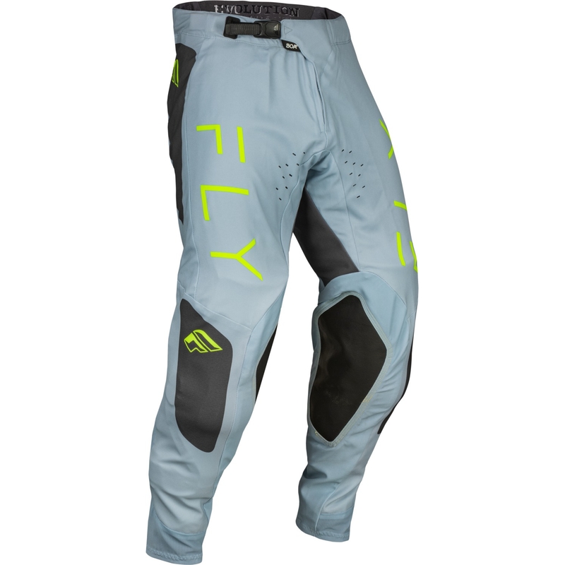 Pantalon motocross FLY Racing Evolution DST 2024 gris-noir-vert fluo soldes