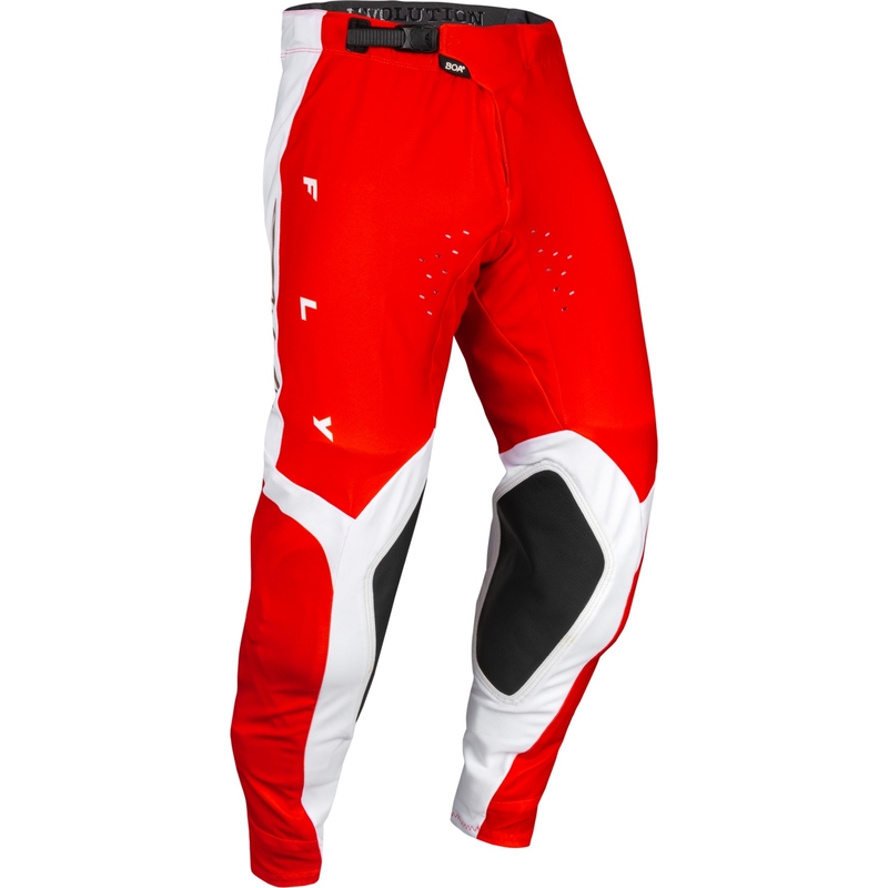 Pantalon de motocross FLY Racing Evolution DST rouge-blanc en solde