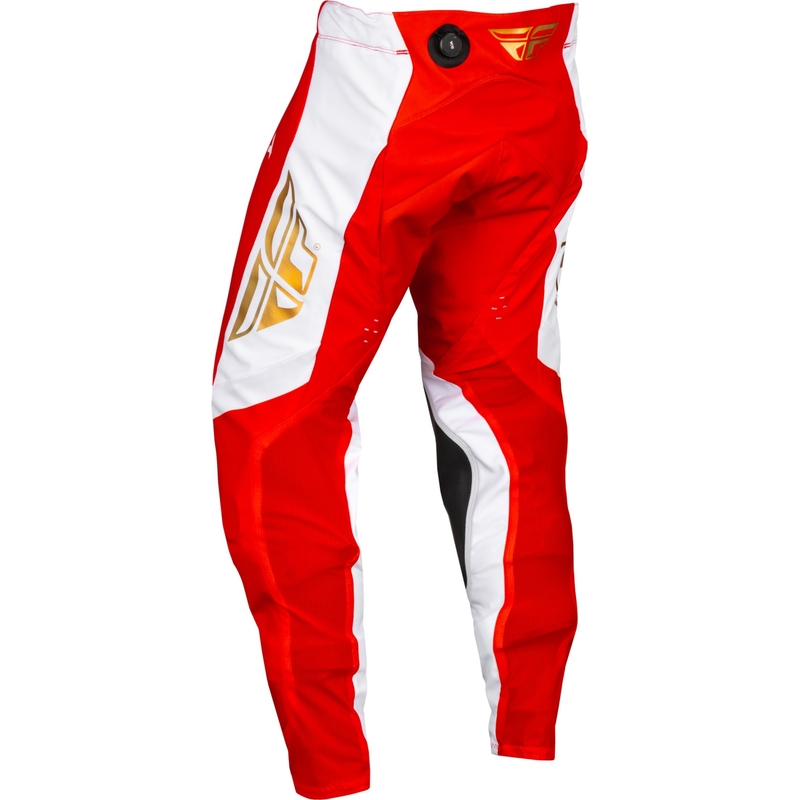 Pantalon de motocross FLY Racing Evolution DST rouge-blanc en solde