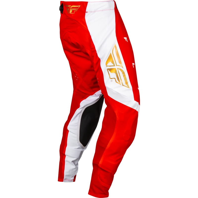 Pantalon de motocross FLY Racing Evolution DST rouge-blanc en solde