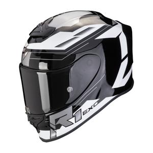 Casque intégral Scorpion EXO-R1 EVO AIR BLAZE noir et blanc