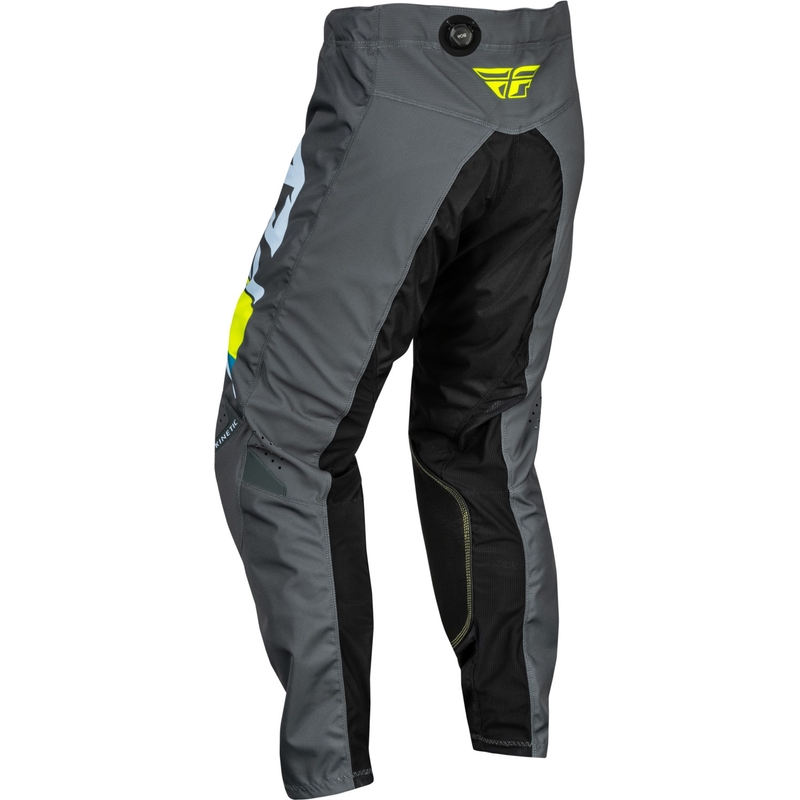 Pantalon de motocross FLY Racing Kinetic Prix gris-jaune fluo en promotion
