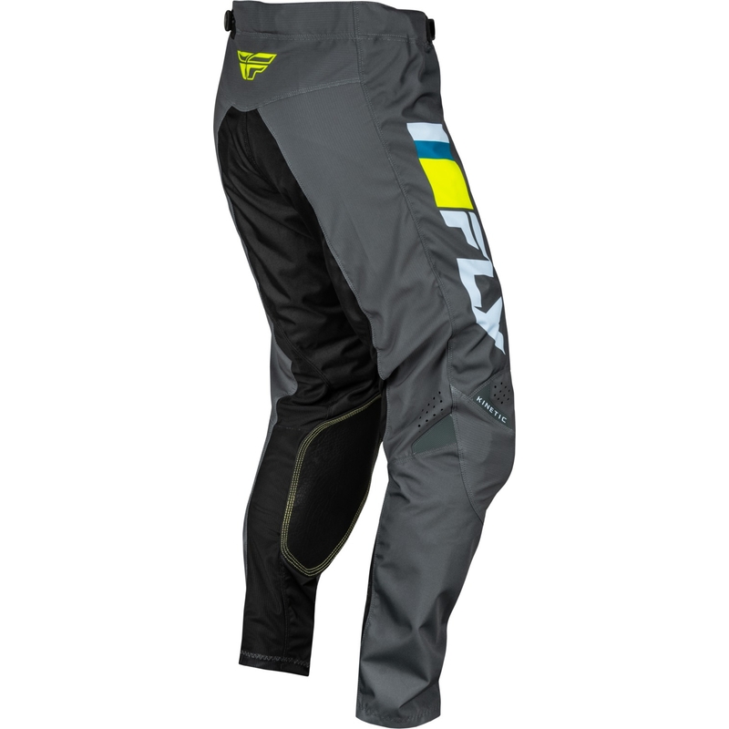 Pantalon de motocross FLY Racing Kinetic Prix gris-jaune fluo en promotion