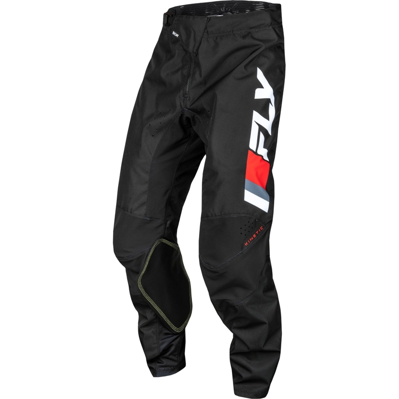 Pantalon de motocross FLY Racing Kinetic Prix rouge-gris-blanc