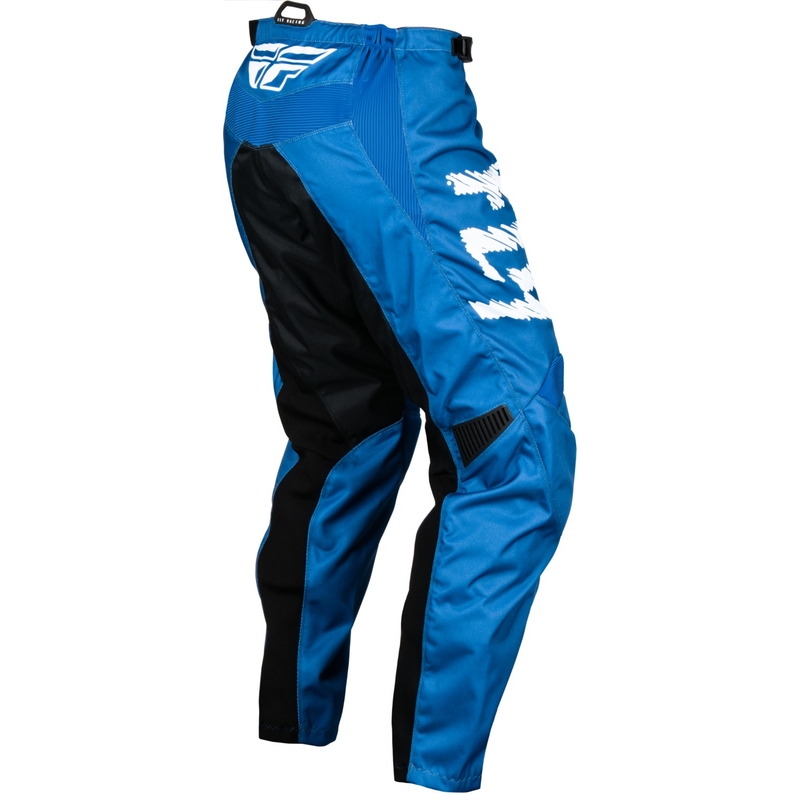 Pantalon de motocross FLY Racing F-16 pour enfant, bleu et blanc