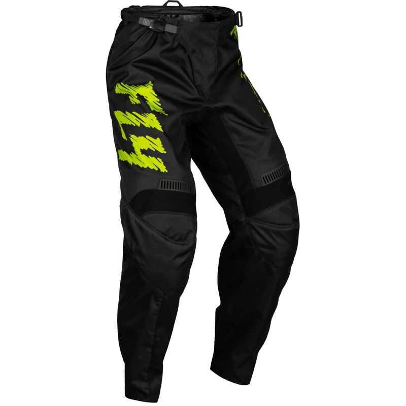 Pantalon motocross enfants FLY Racing F-16 2024 noir-vert fluo-gris soldes