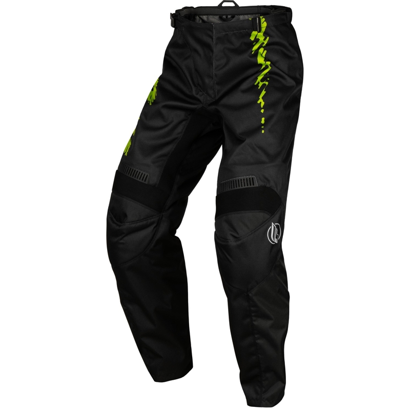 Pantalon motocross enfants FLY Racing F-16 2024 noir-vert fluo-gris soldes