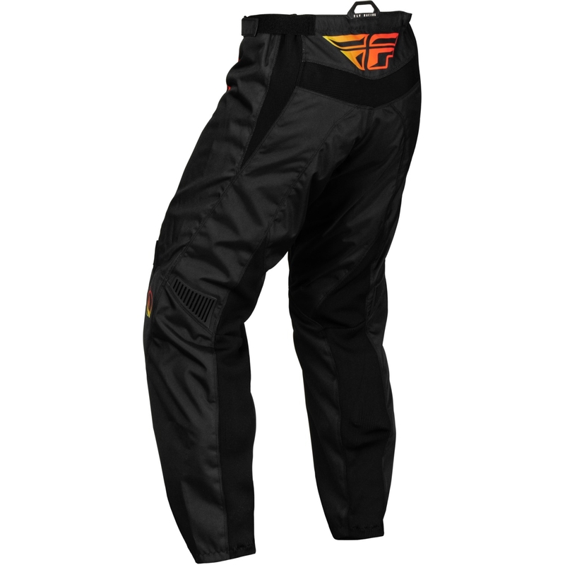 Pantalon motocross enfants FLY Racing F-16 2024 noir-jaune-orange soldes