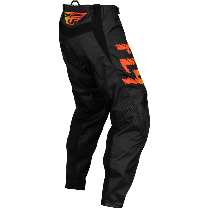 Pantalon motocross enfants FLY Racing F-16 2024 noir-jaune-orange soldes