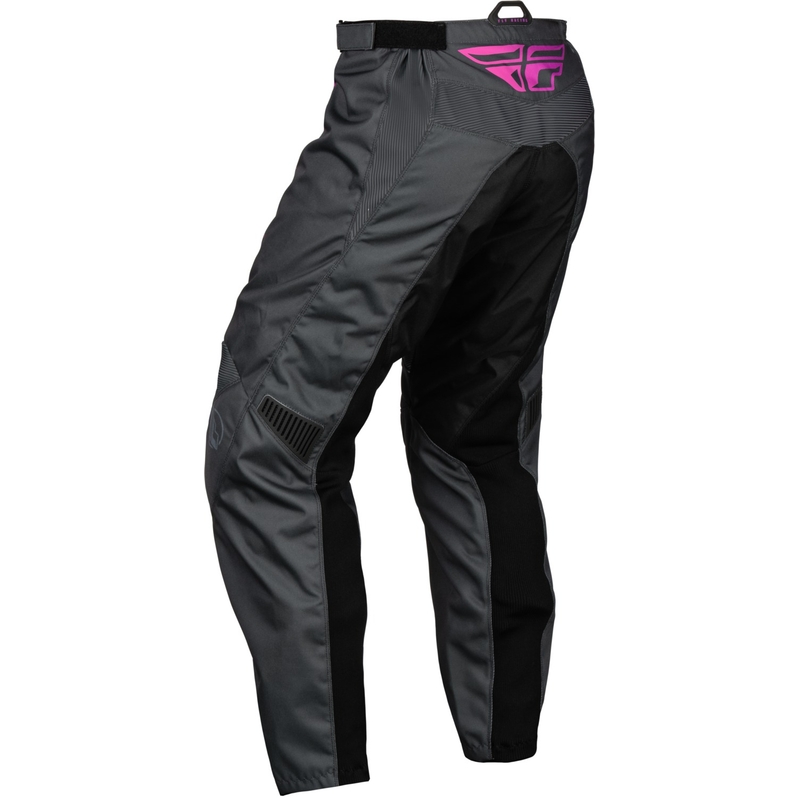 Pantalon de motocross enfant FLY Racing F-16 gris-noir-rose en solde soldes