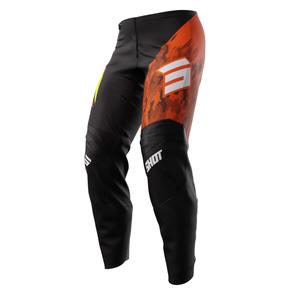 Pantalon de motocross pour enfants Shot Matrix orange soldes