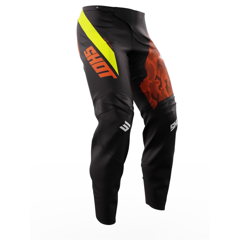 Pantalon de motocross pour enfants Shot Matrix orange soldes
