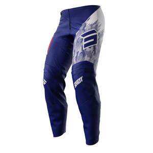 Pantalon motocross enfant Shot Matrix bleu soldes
