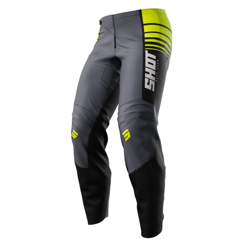 Pantalon motocross enfant Shot Peak jaune fluo soldes