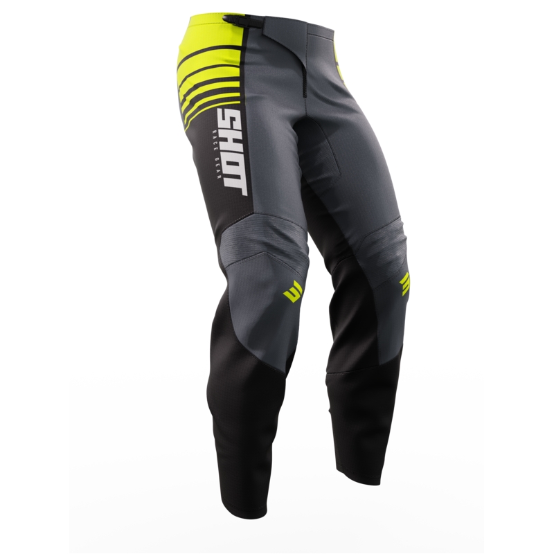 Pantalon motocross enfant Shot Peak jaune fluo soldes