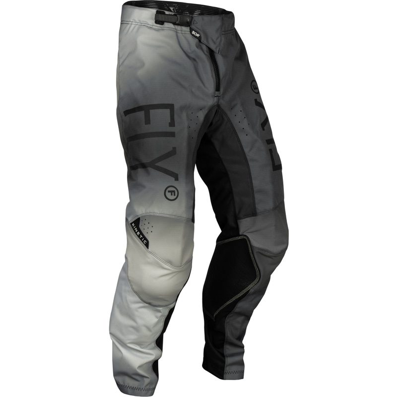 Pantalon de motocross FLY Racing Kinetic Prodigy pour enfant, noir et gris, en promotion soldes