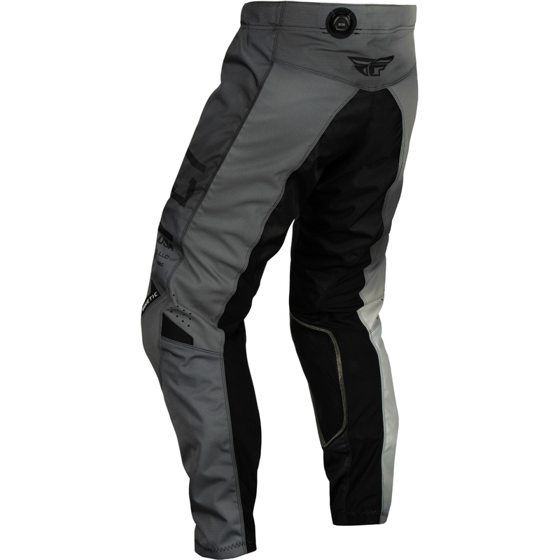 Pantalon de motocross FLY Racing Kinetic Prodigy pour enfant, noir et gris, en promotion soldes