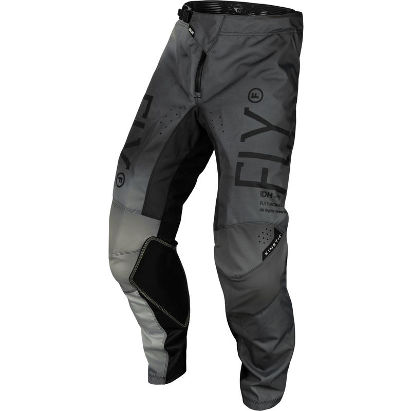 Pantalon de motocross FLY Racing Kinetic Prodigy pour enfant, noir et gris, en promotion soldes