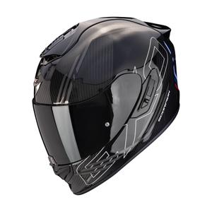 Casque moto intégral Scorpion EXO-1400 EVO II CARBON AIR REIKA noir-argent-bleu