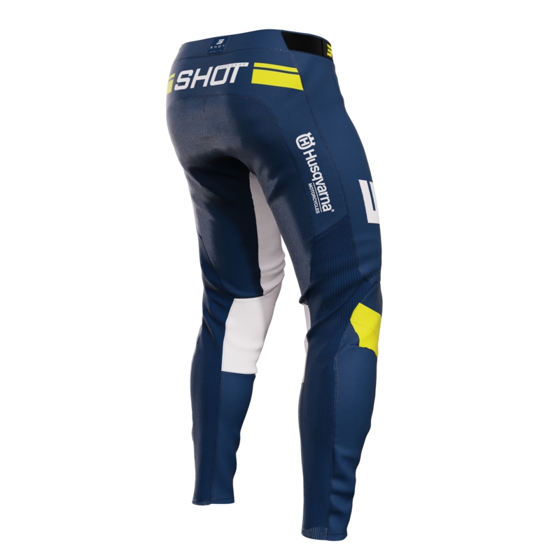 Pantalon de motocross Shot Aerolite Husqvarna LE bleu vente soldes