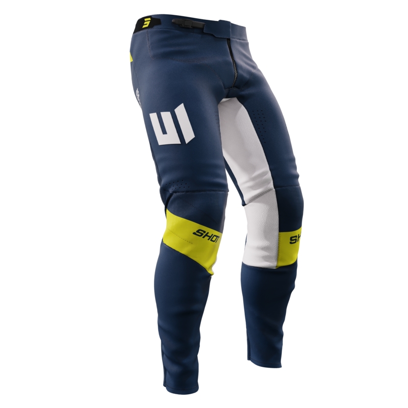 Pantalon de motocross Shot Aerolite Husqvarna LE bleu vente soldes