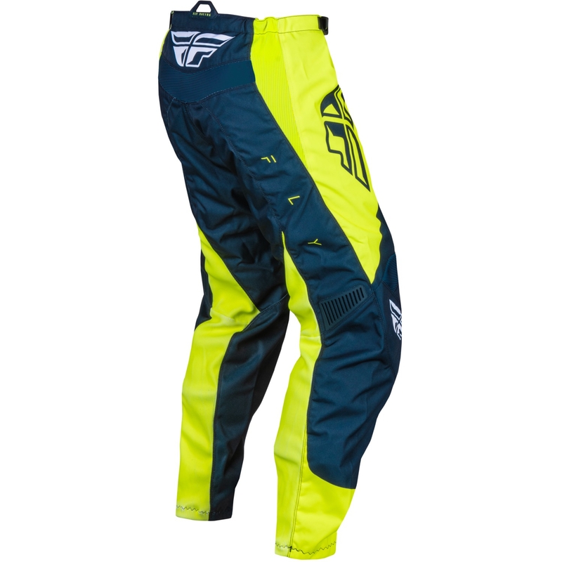 Pantalon de motocross FLY Racing F-16 2024 bleu-fluo jaune-blanc