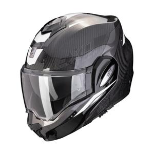 Casque moto pliable Scorpion EXO-TECH EVO CARBON ROVER noir et blanc