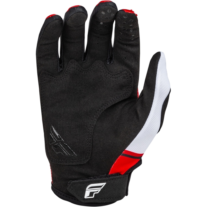 Gants de motocross FLY Racing Kinetix Prix 2024 rouge-gris-blanc