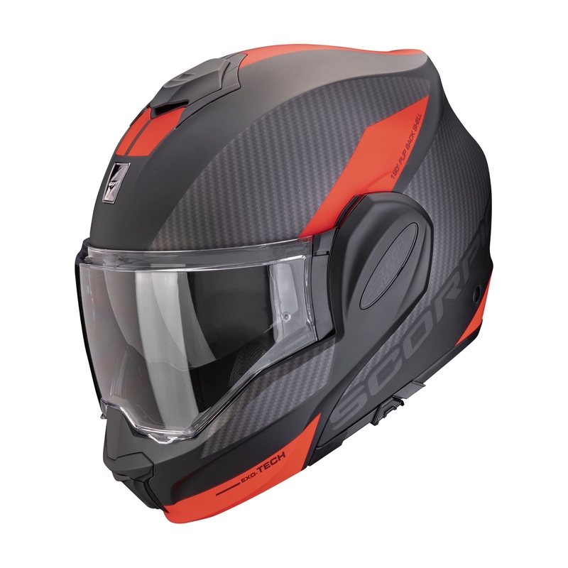 Casque de moto Scorpion EXO-TECH EVO TEAM noir mat-argent-rouge